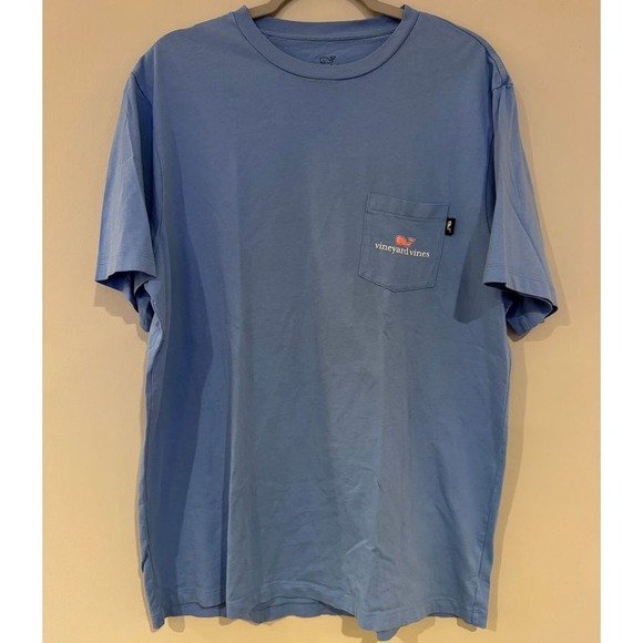Vineyard Vines Graphic Pocket T-Shirt Whale Logo Short Sleeve‎ Size L - Picture 1 of 5